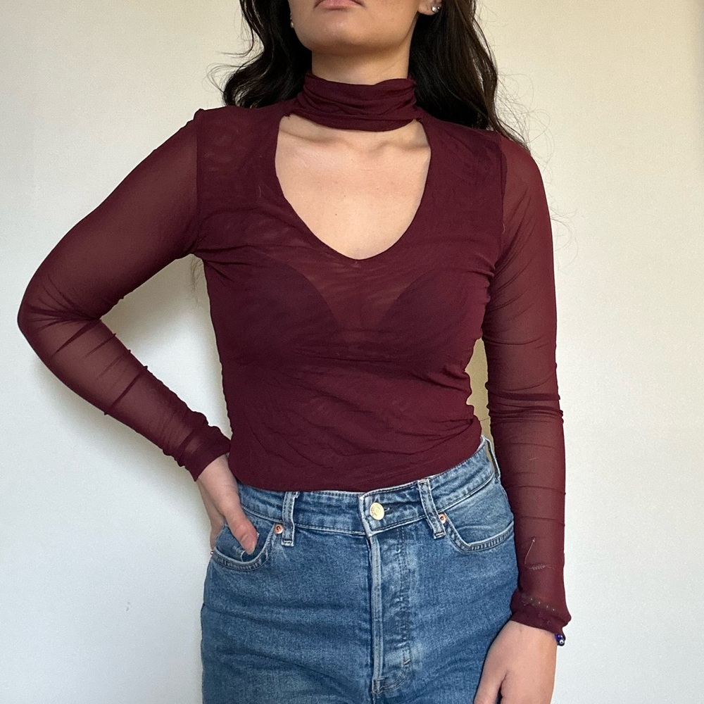 Red Cutout Top